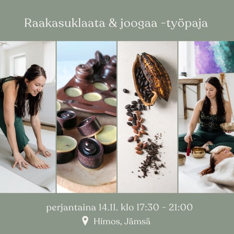 Raakasuklaata ja joogaa -työpaja